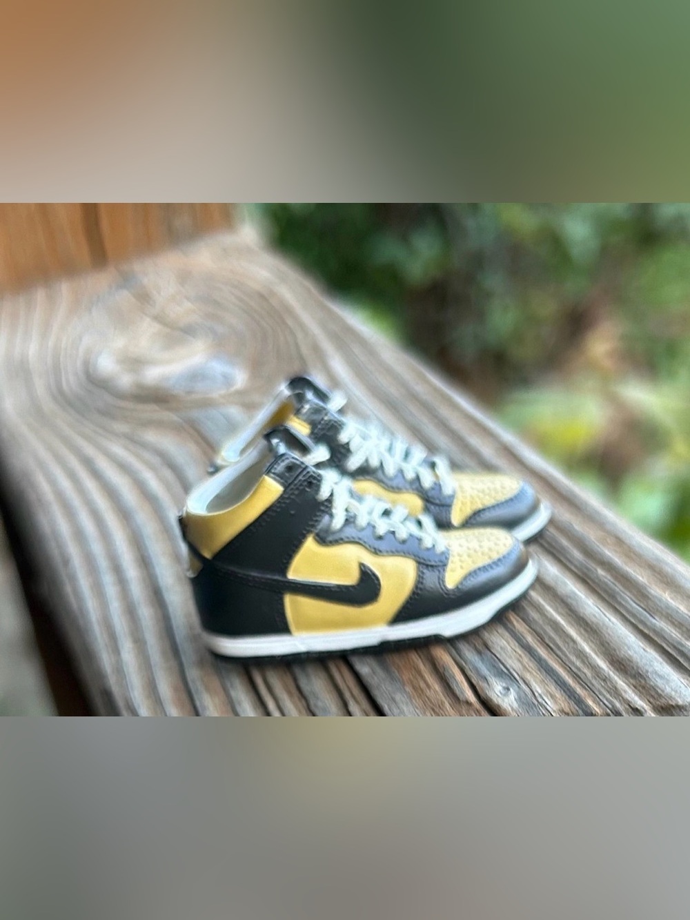 Collectable mini Brown and Yellow Dunk high